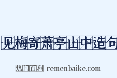 见梅寄萧亭山中造句是什么意思的图片